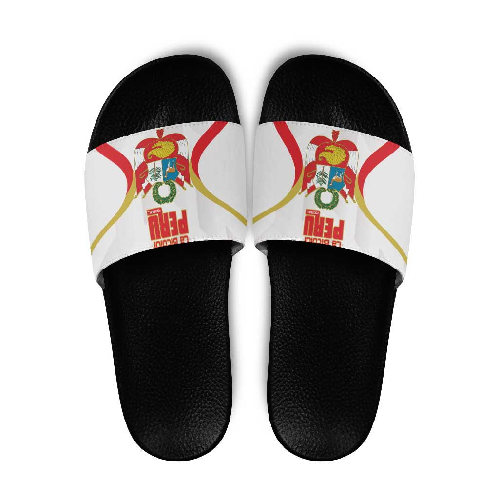Custom Peru Football Slide Sandals Vamos La Bicolor LT14