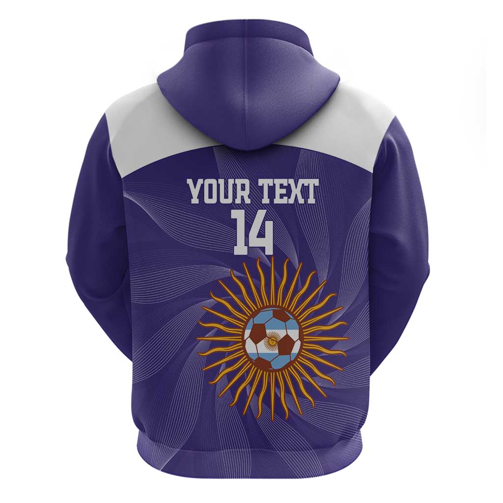 Custom Argentina Football Hoodie Vamos La Albiceleste Purple Version LT14