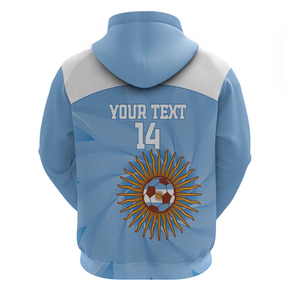 Custom Argentina Football Hoodie Vamos La Albiceleste Blue Version LT14