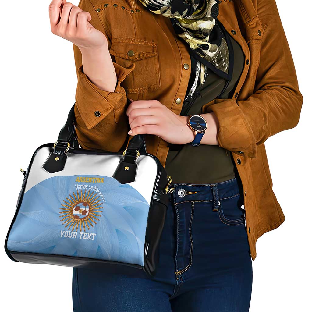 Custom Argentina Football Shoulder Handbag Vamos La Albiceleste Blue Version LT14