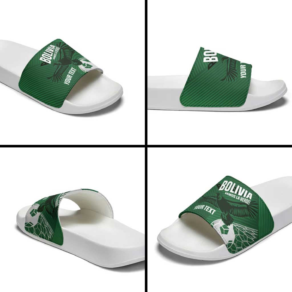 Custom Bolivia Football Slide Sandals Vamos La Verde LT14