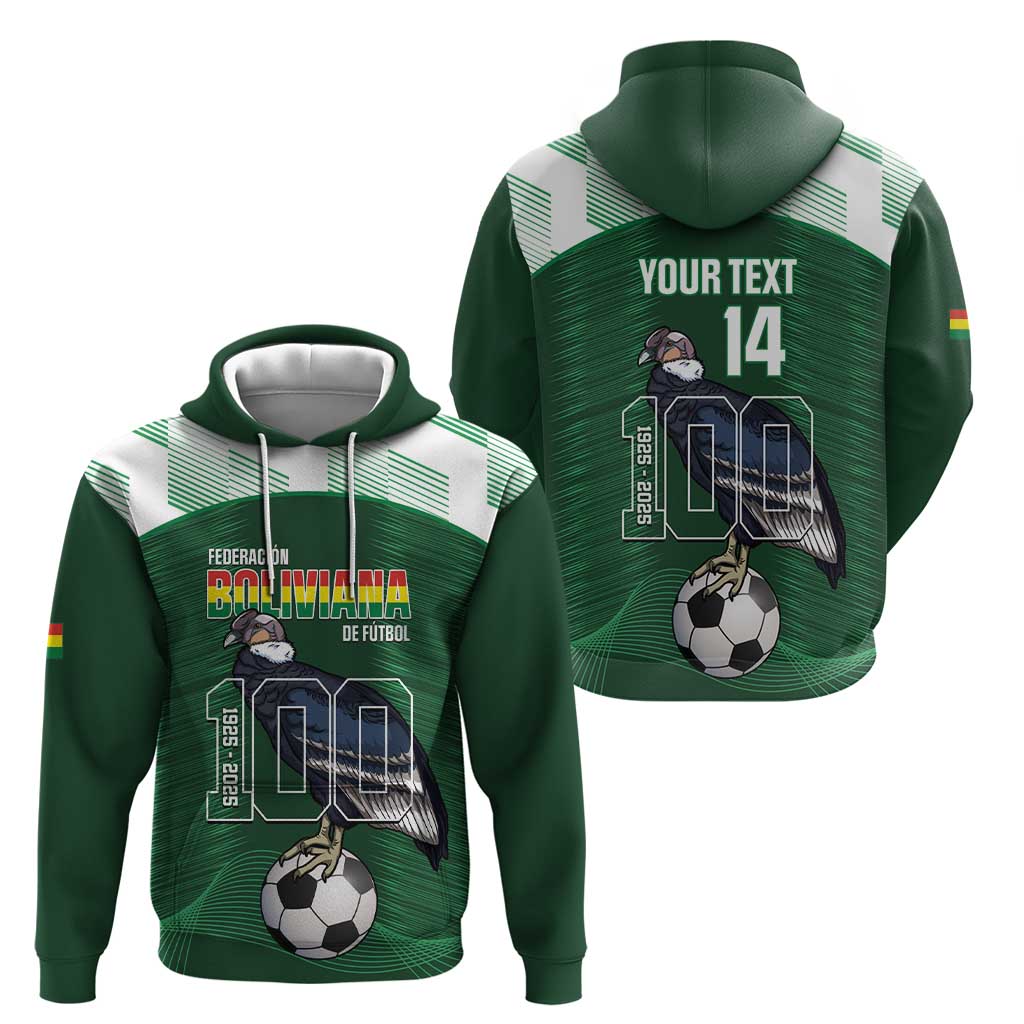 Custom Bolivia Football Hoodie 100th Anniversary Andean Condor Proud LT14