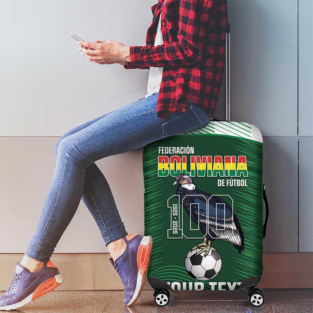 Custom Bolivia Football Luggage Cover 100th Anniversary Andean Condor Proud LT14
