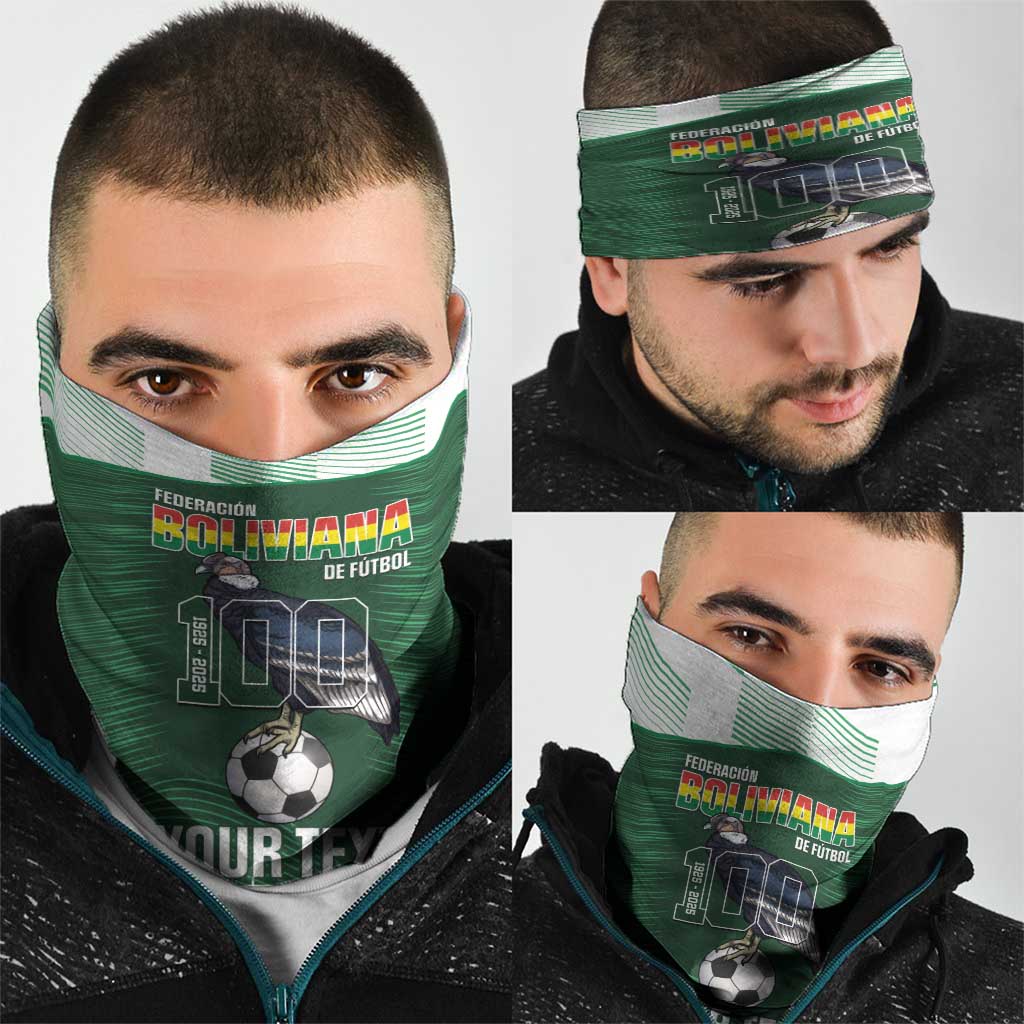 Custom Bolivia Football Neck Gaiter 100th Anniversary Andean Condor Proud LT14