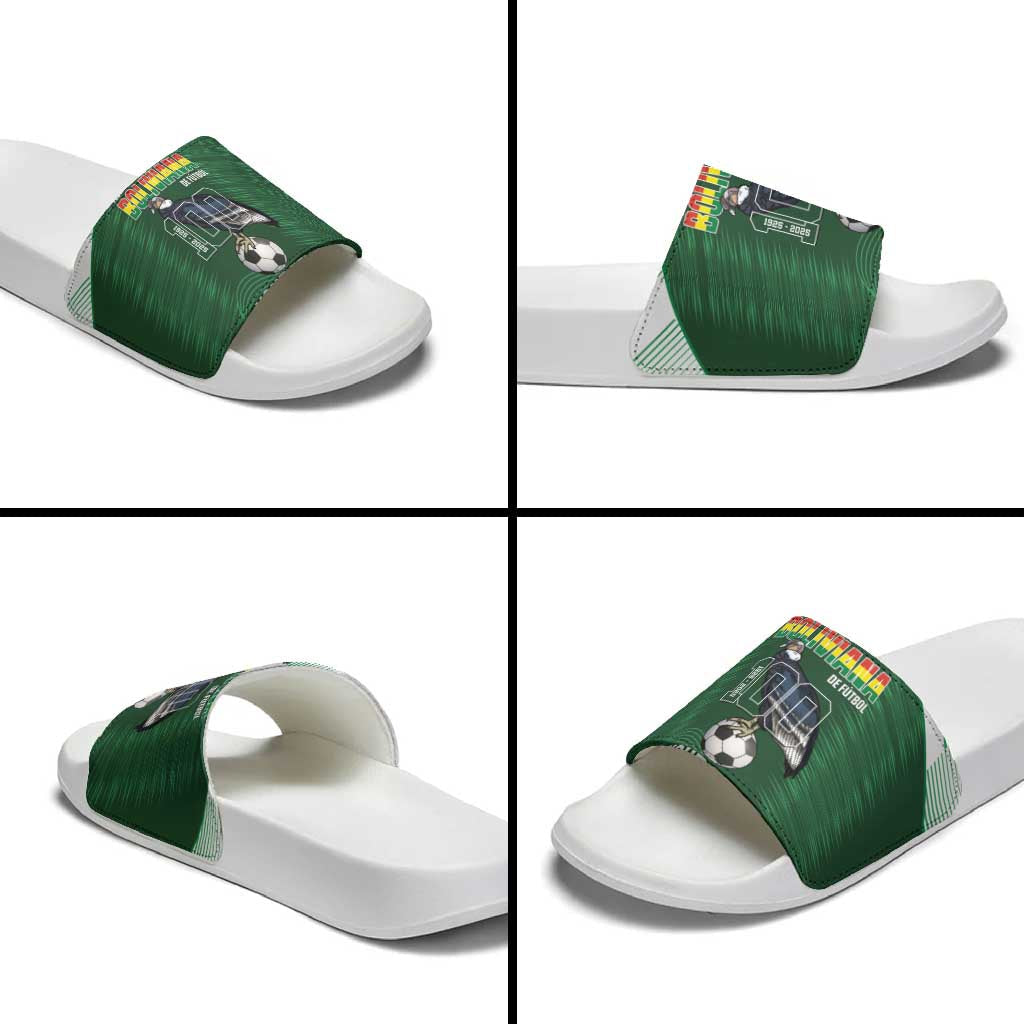 Custom Bolivia Football Slide Sandals 100th Anniversary Andean Condor Proud LT14