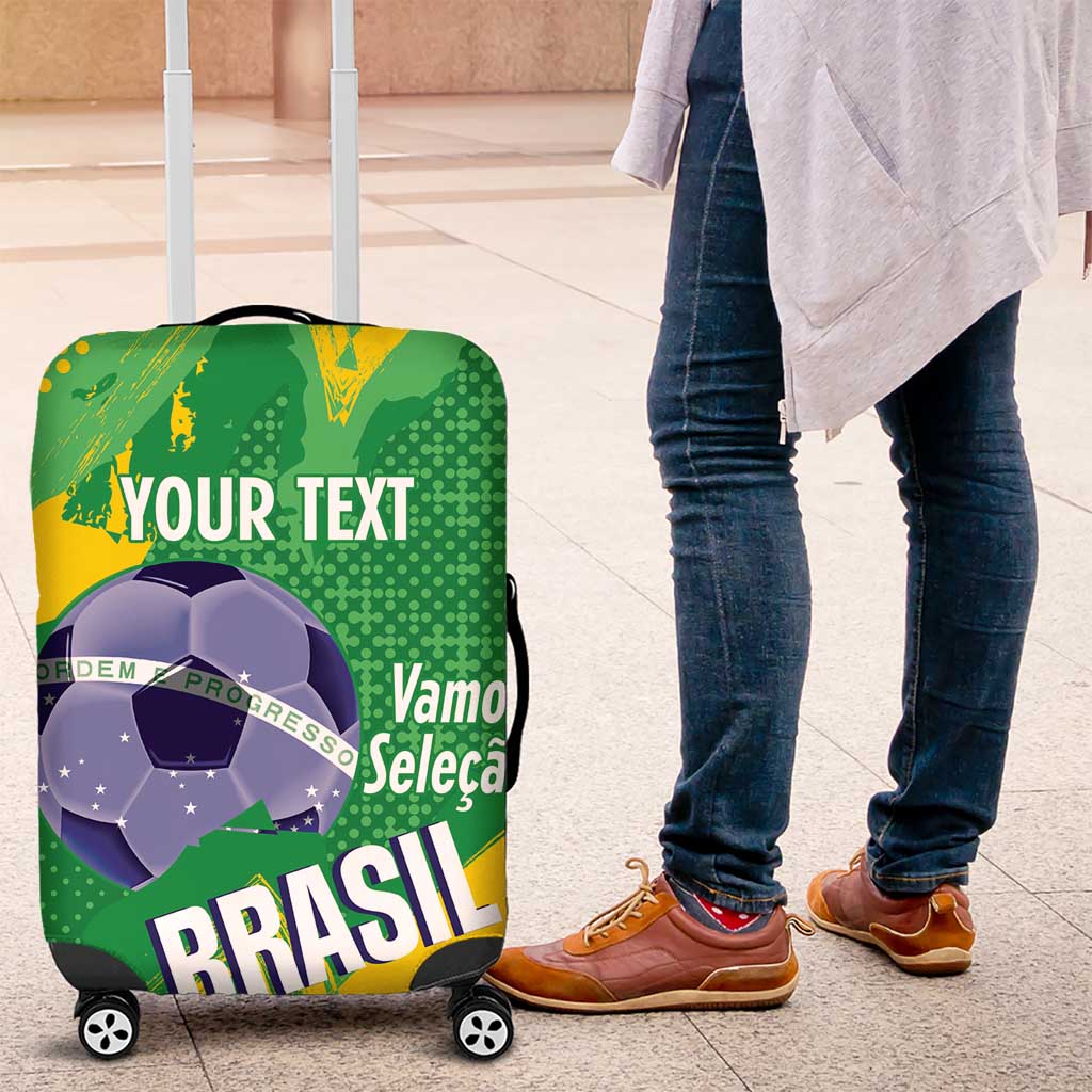 Custom Brazil Football Luggage Cover Vamos Selecao Brushes Style LT14