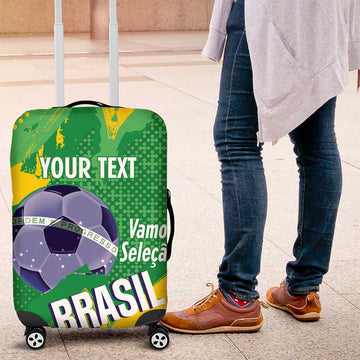 Custom Brazil Football Luggage Cover Vamos Selecao Brushes Style LT14