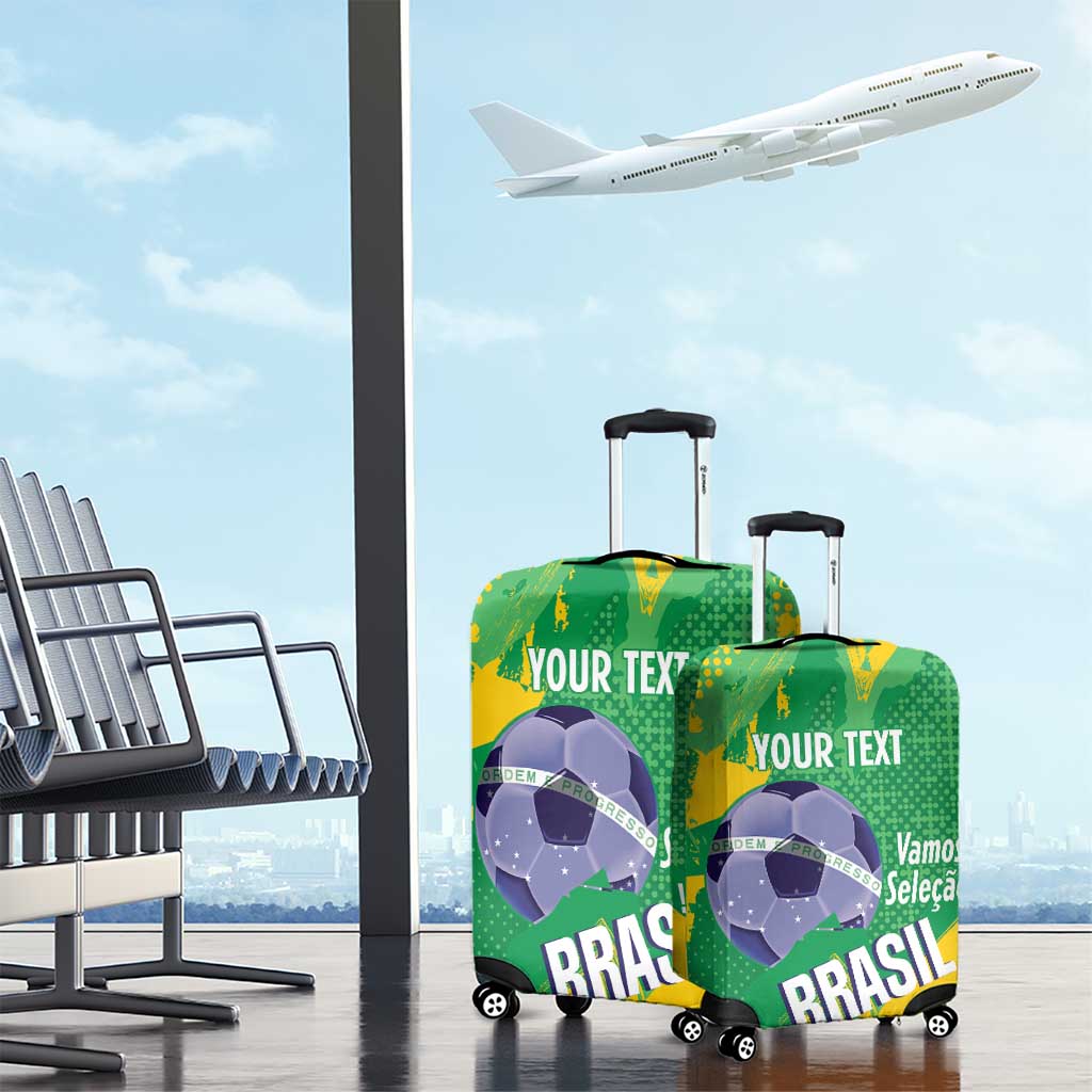 Custom Brazil Football Luggage Cover Vamos Selecao Brushes Style LT14