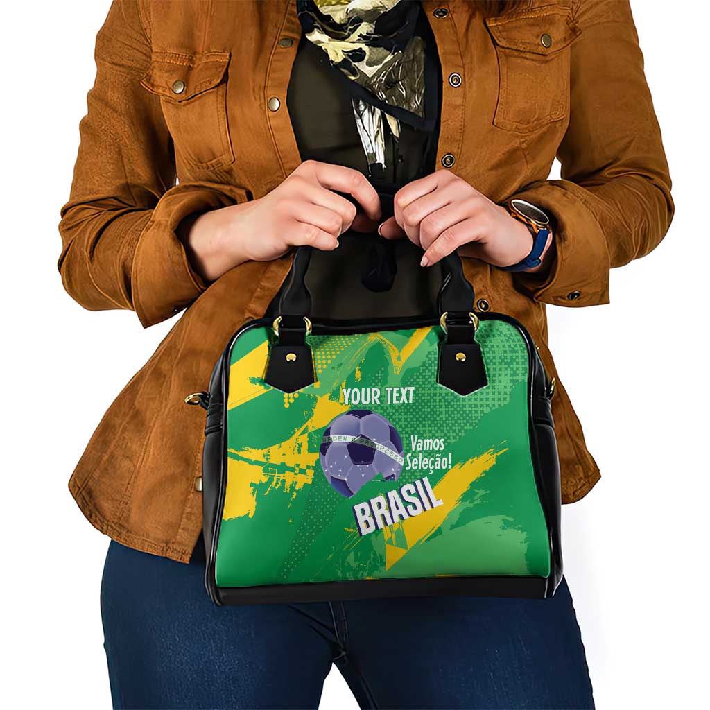Custom Brazil Football Shoulder Handbag Vamos Selecao Brushes Style LT14