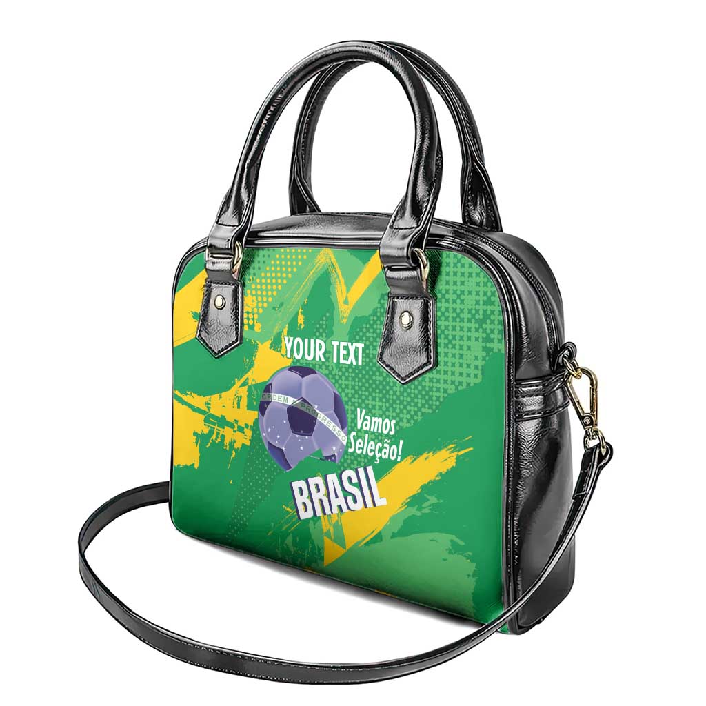 Custom Brazil Football Shoulder Handbag Vamos Selecao Brushes Style LT14