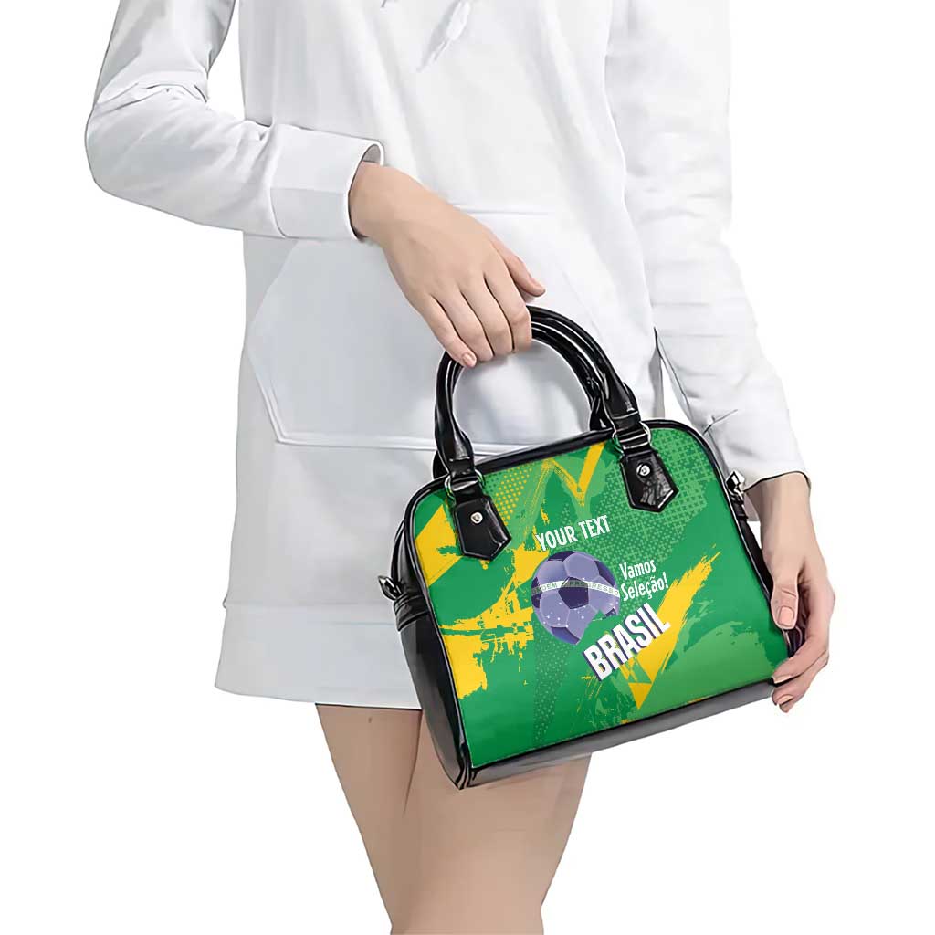 Custom Brazil Football Shoulder Handbag Vamos Selecao Brushes Style LT14