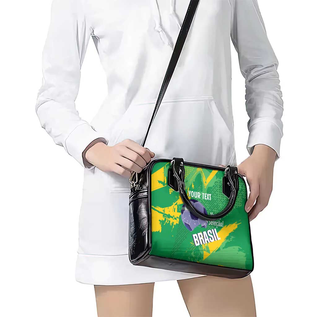 Custom Brazil Football Shoulder Handbag Vamos Selecao Brushes Style LT14