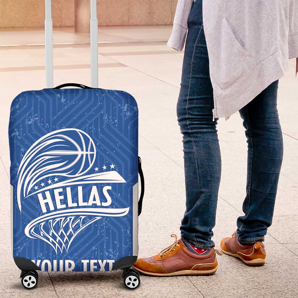Greece Basketball Custom Luggage Cover Go Hellas Blue Version LT14