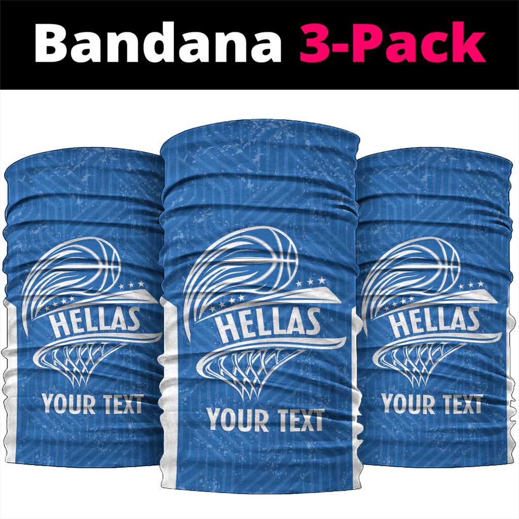 Greece Basketball Custom Neck Gaiter Go Hellas Blue Version LT14
