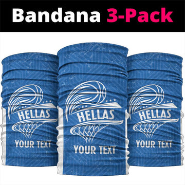 Greece Basketball Custom Neck Gaiter Go Hellas Blue Version LT14