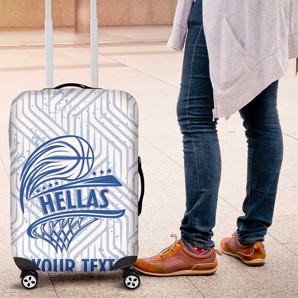 Hellas Basketball Custom Luggage Cover Go Greece White Version LT14
