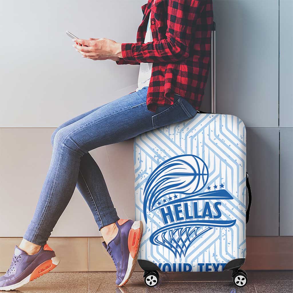 Hellas Basketball Custom Luggage Cover Go Greece White Version LT14