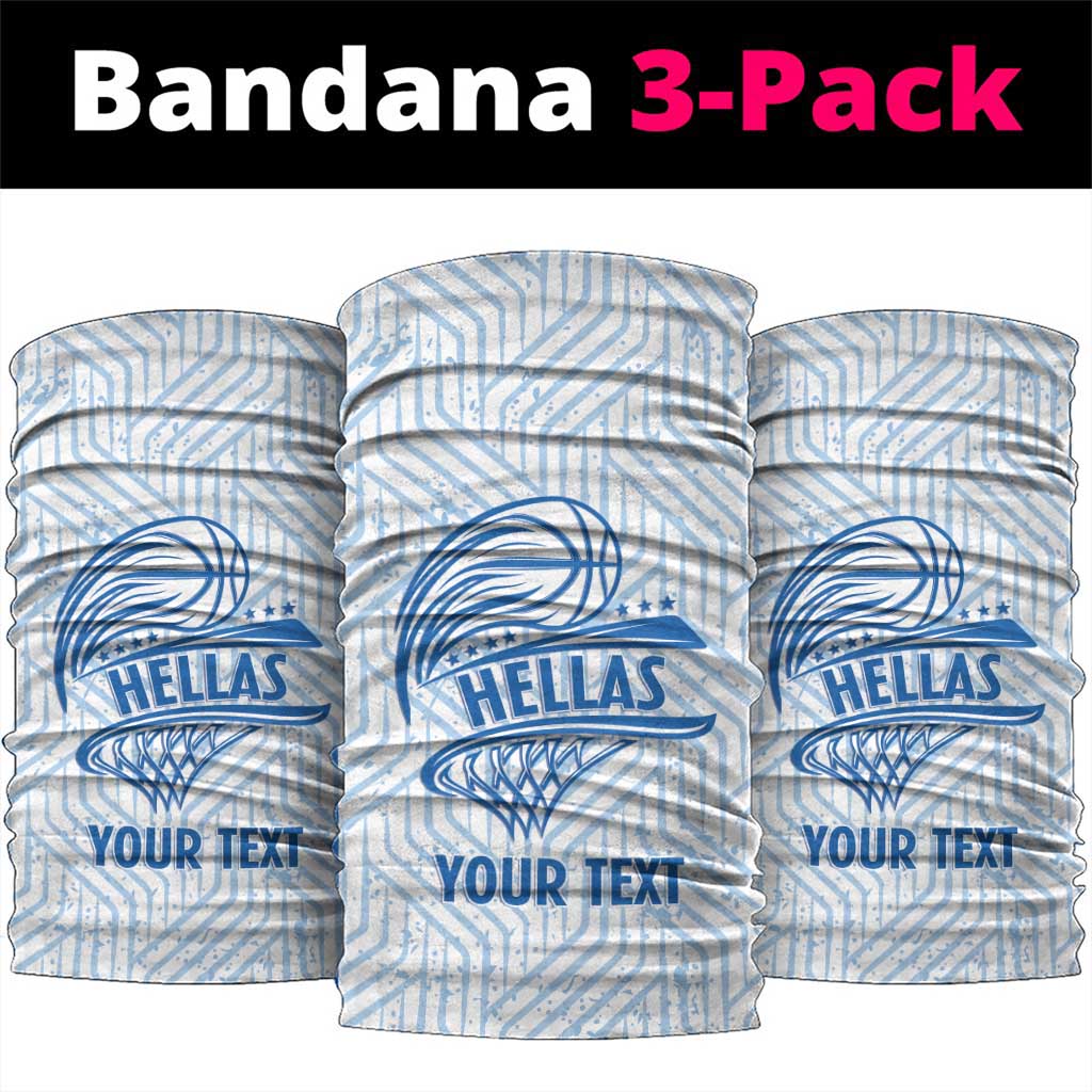 Hellas Basketball Custom Neck Gaiter Go Greece White Version LT14