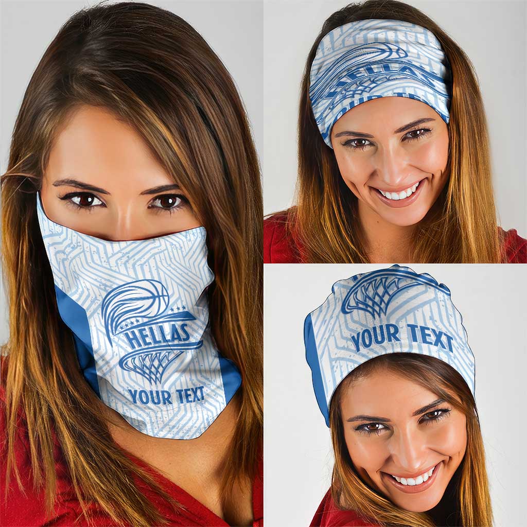Hellas Basketball Custom Neck Gaiter Go Greece White Version LT14