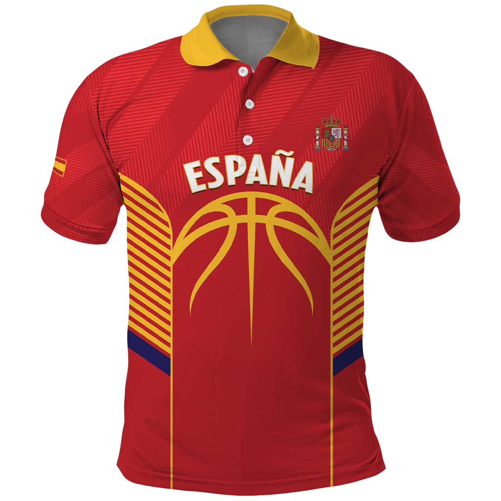 Spain Basketball Custom Polo Shirt La Roja Go Champions LT14