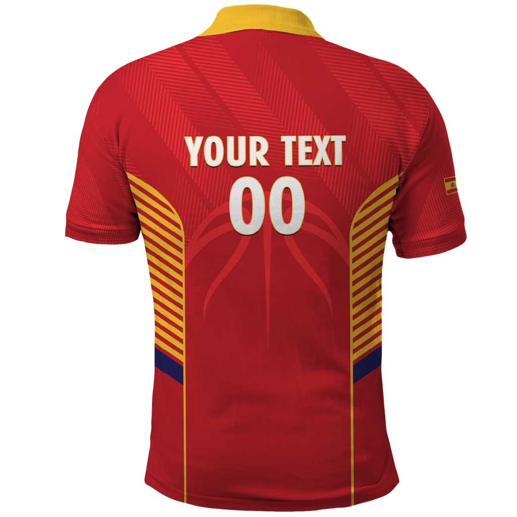 Spain Basketball Custom Polo Shirt La Roja Go Champions LT14