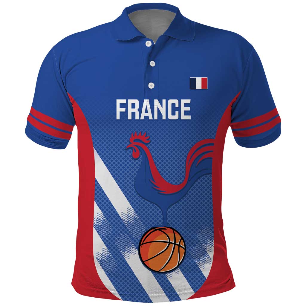 France Basketball Custom Polo Shirt Allez Les Bleus LT14