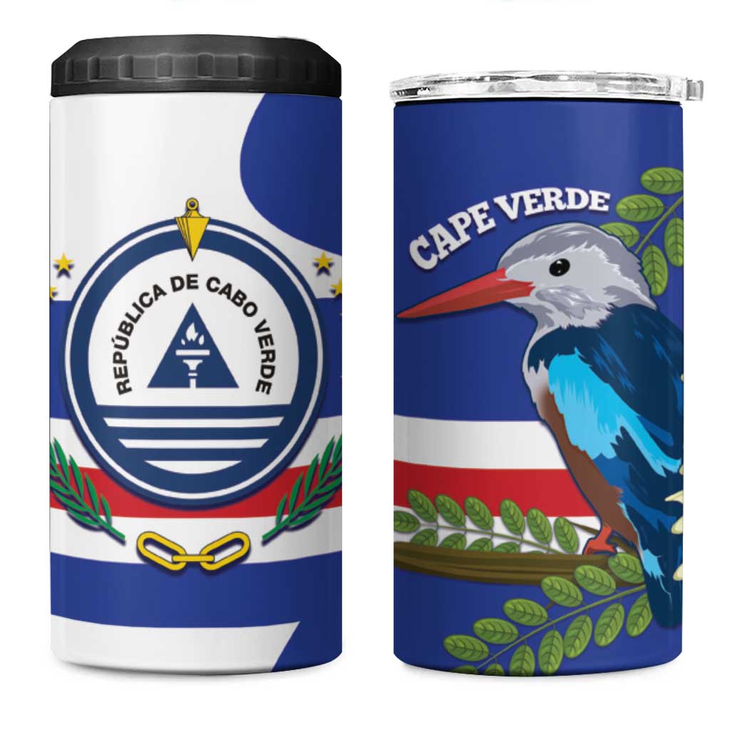 Cape Verde 4 in 1 Can Cooler Tumbler Grey-Headed Kingfisher Mix Honey Locust LT14