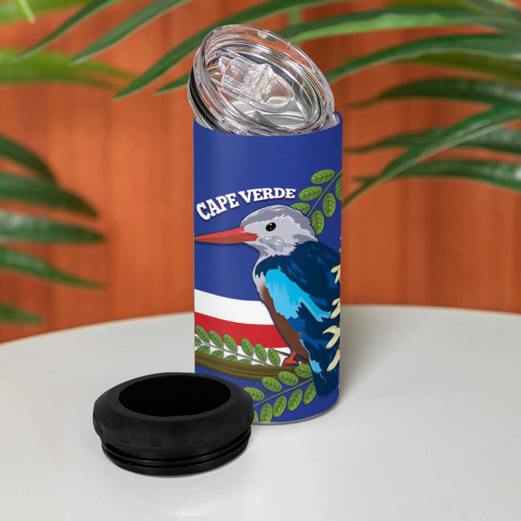 Cape Verde 4 in 1 Can Cooler Tumbler Grey-Headed Kingfisher Mix Honey Locust LT14