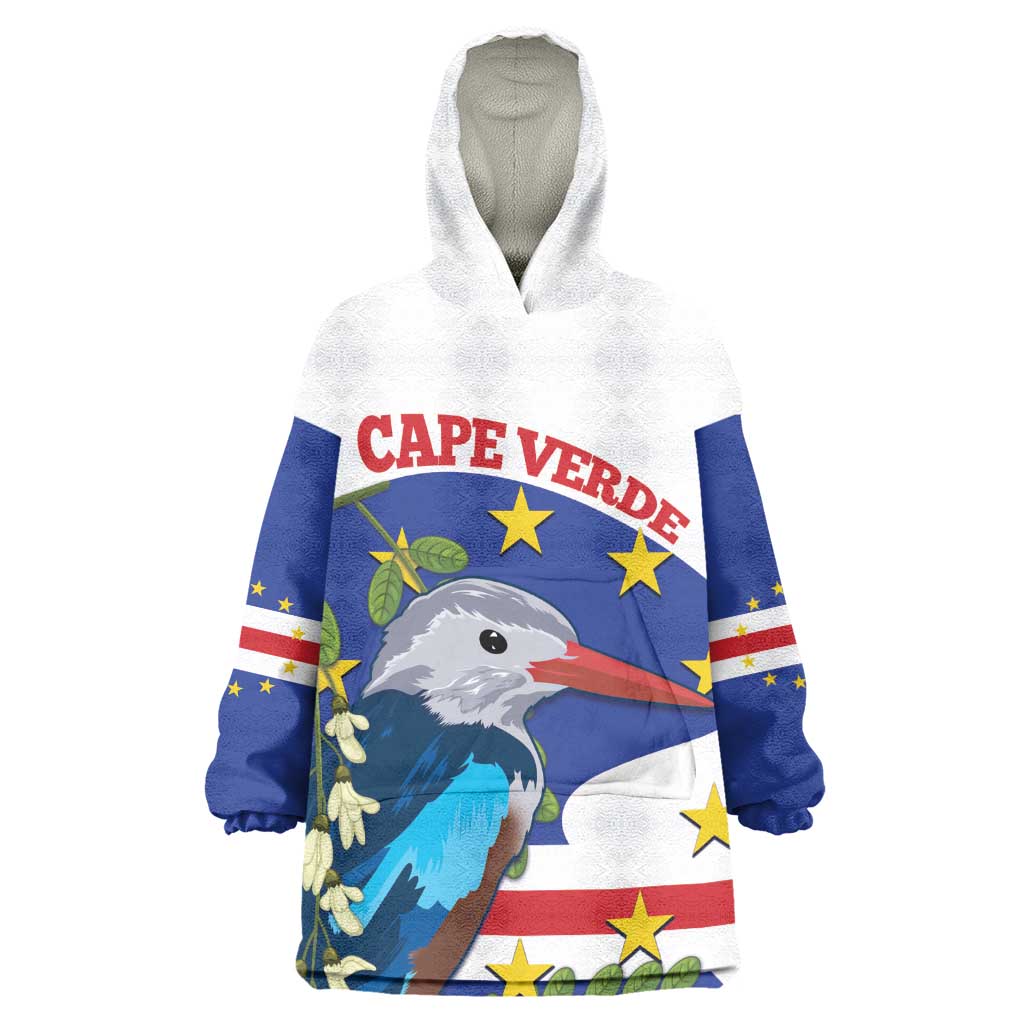 Cape Verde Wearable Blanket Hoodie Grey-Headed Kingfisher Mix Honey Locust LT14