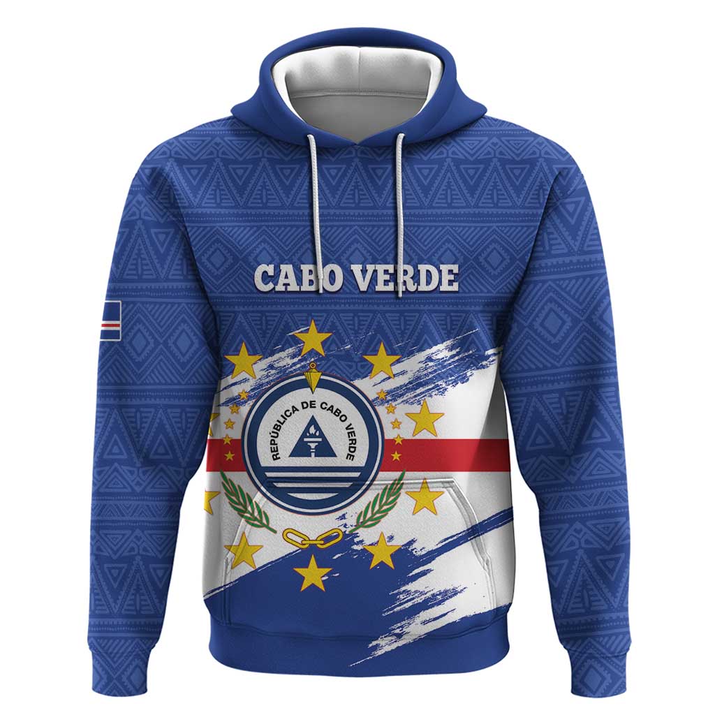 Personalized Cape Verde Hoodie Coat Of Arms - African Pattern LT14