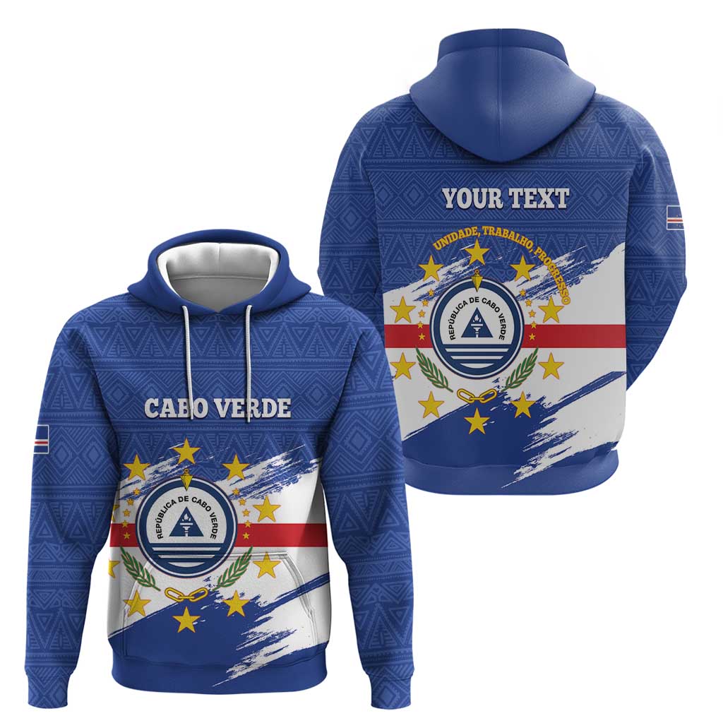 Personalized Cape Verde Hoodie Coat Of Arms - African Pattern LT14