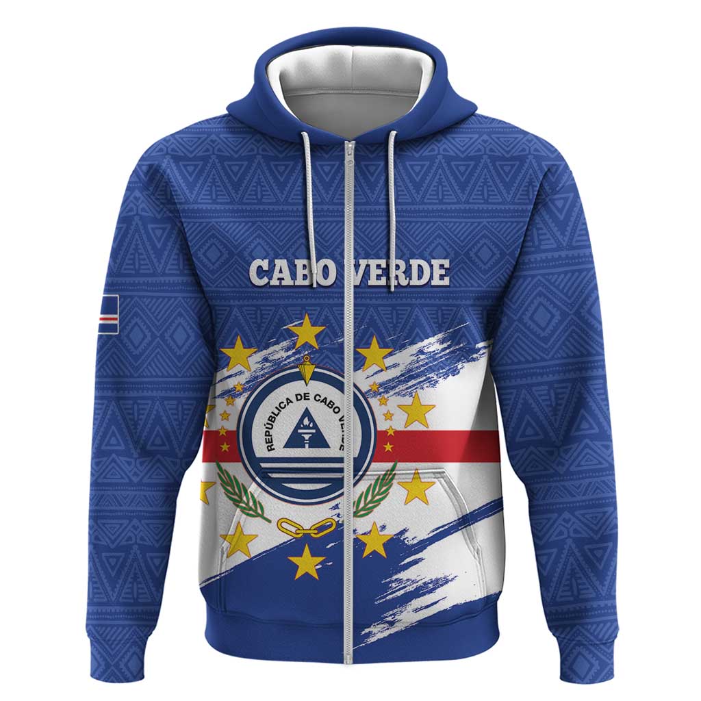 Personalized Cape Verde Hoodie Coat Of Arms - African Pattern LT14