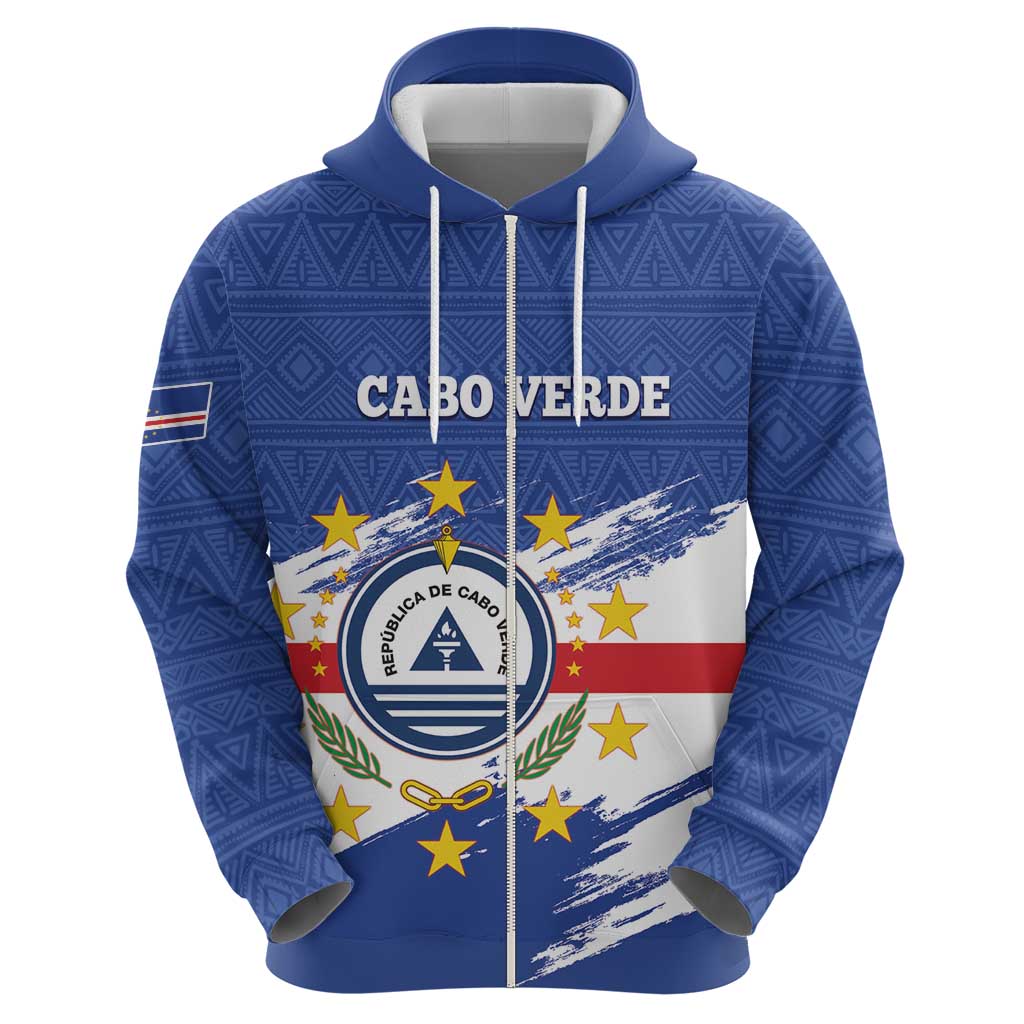 Personalized Cape Verde Hoodie Coat Of Arms - African Pattern LT14