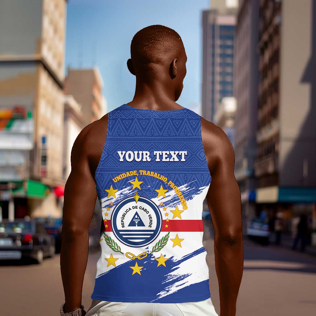 Personalized Cape Verde Men Tank Top Coat Of Arms - African Pattern LT14