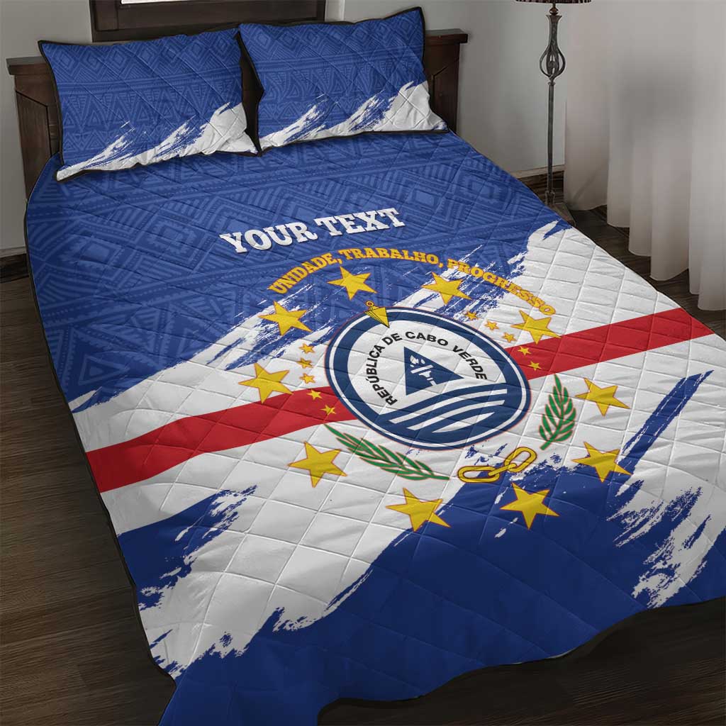 Personalized Cape Verde Quilt Bed Set Coat Of Arms - African Pattern LT14