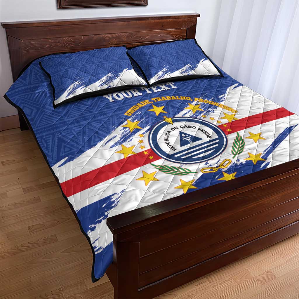 Personalized Cape Verde Quilt Bed Set Coat Of Arms - African Pattern LT14