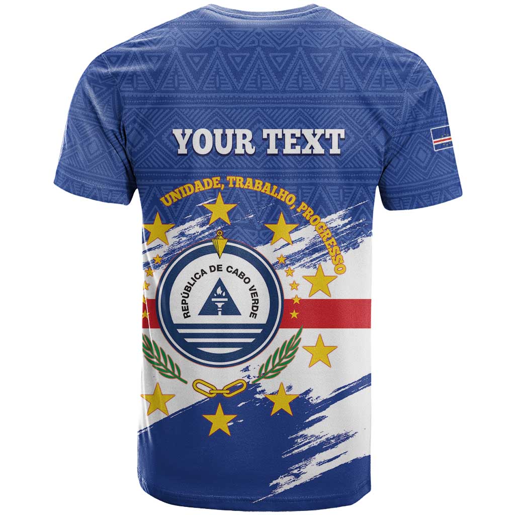 Personalized Cape Verde T shirt Coat Of Arms - African Pattern LT14