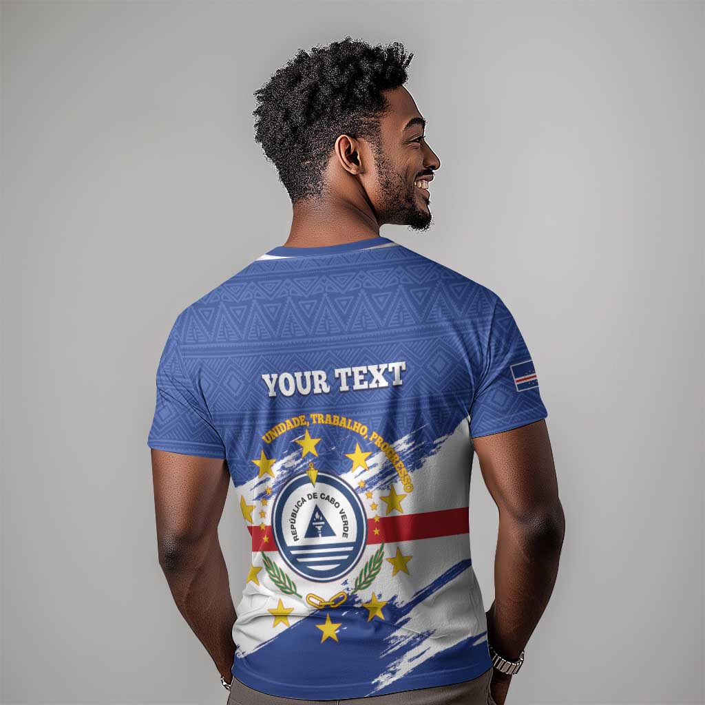 Personalized Cape Verde T shirt Coat Of Arms - African Pattern LT14