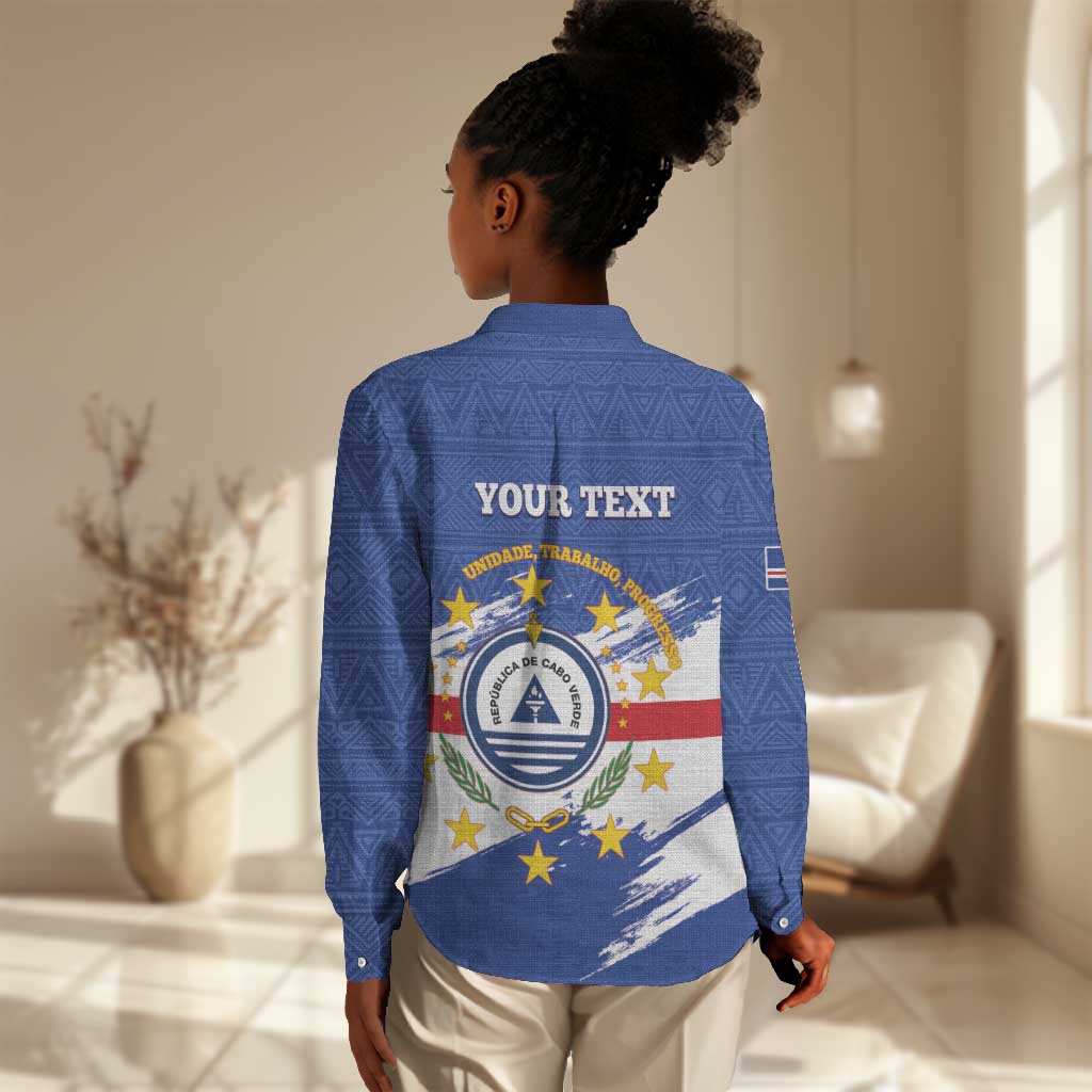 Personalized Cape Verde Women Casual Shirt Coat Of Arms - African Pattern LT14
