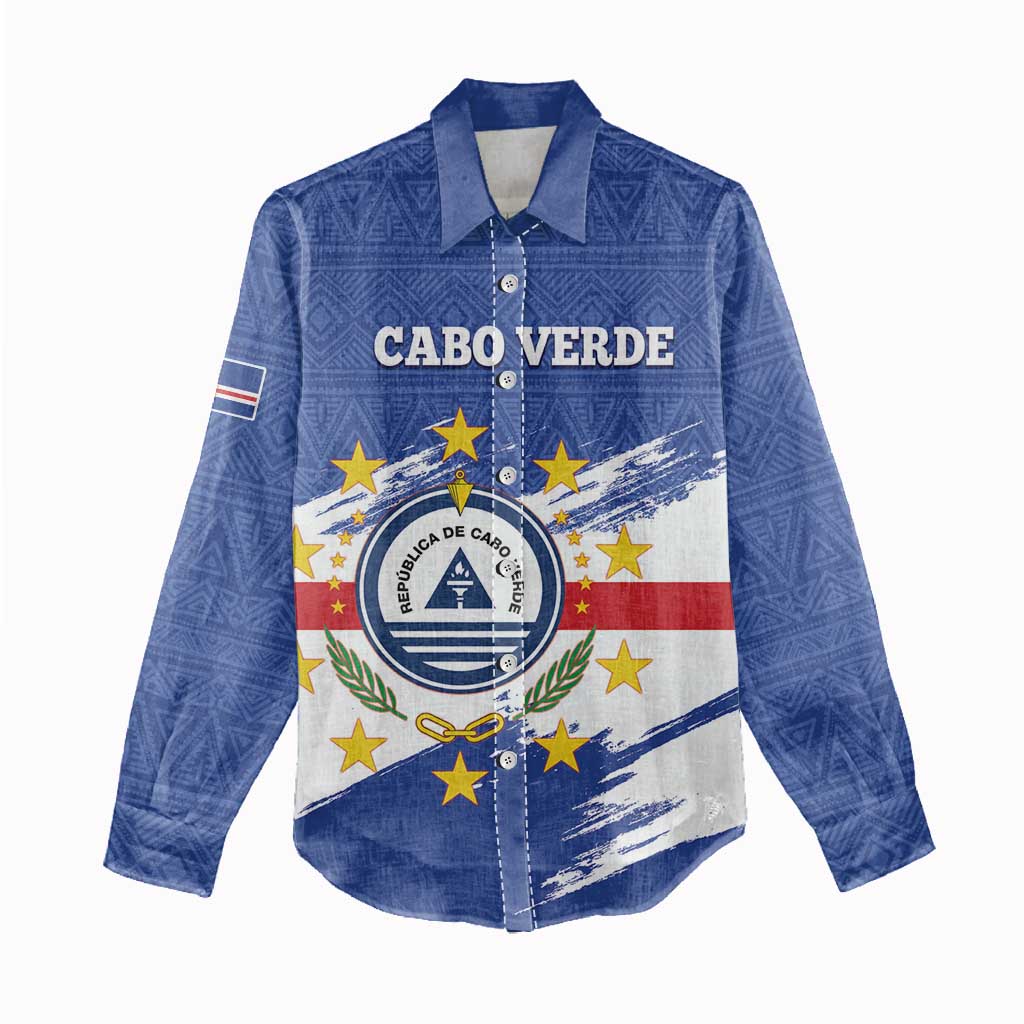 Personalized Cape Verde Women Casual Shirt Coat Of Arms - African Pattern LT14