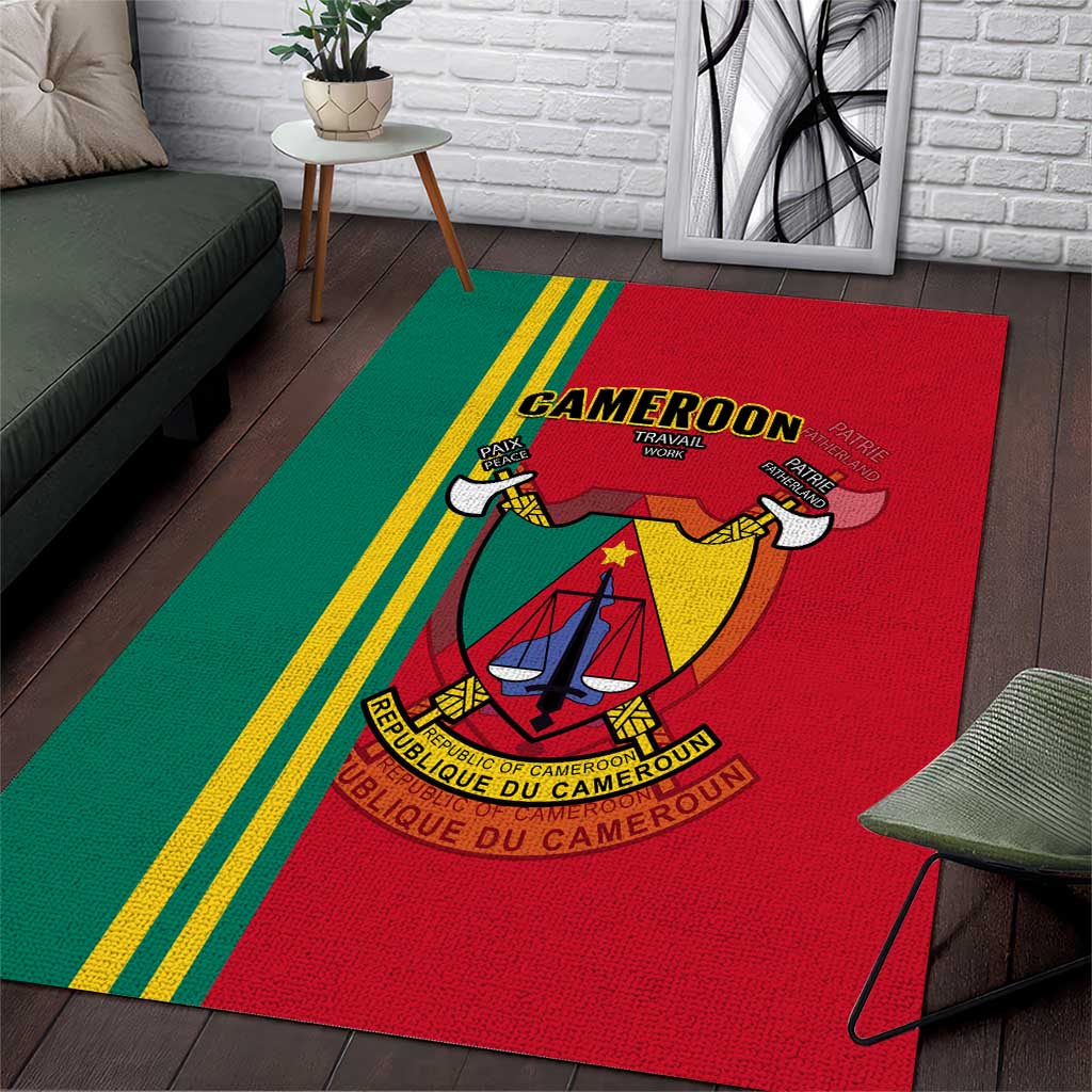 Cameroon Happy Unity Day Cameroun Coat Of Arms Area Rug LT14