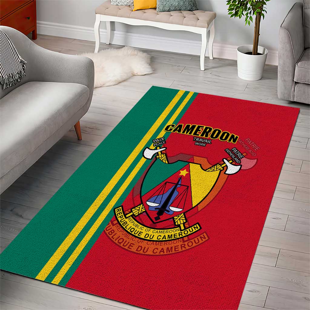 Cameroon Happy Unity Day Cameroun Coat Of Arms Area Rug LT14