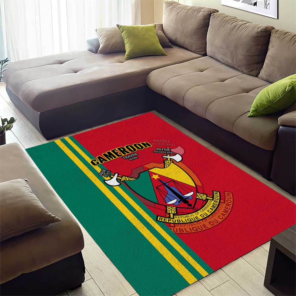 Cameroon Happy Unity Day Cameroun Coat Of Arms Area Rug LT14