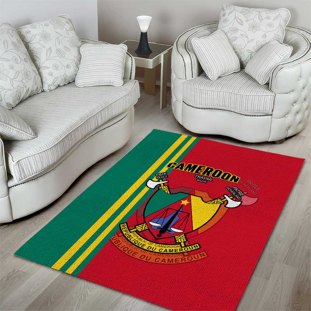 Cameroon Happy Unity Day Cameroun Coat Of Arms Area Rug LT14
