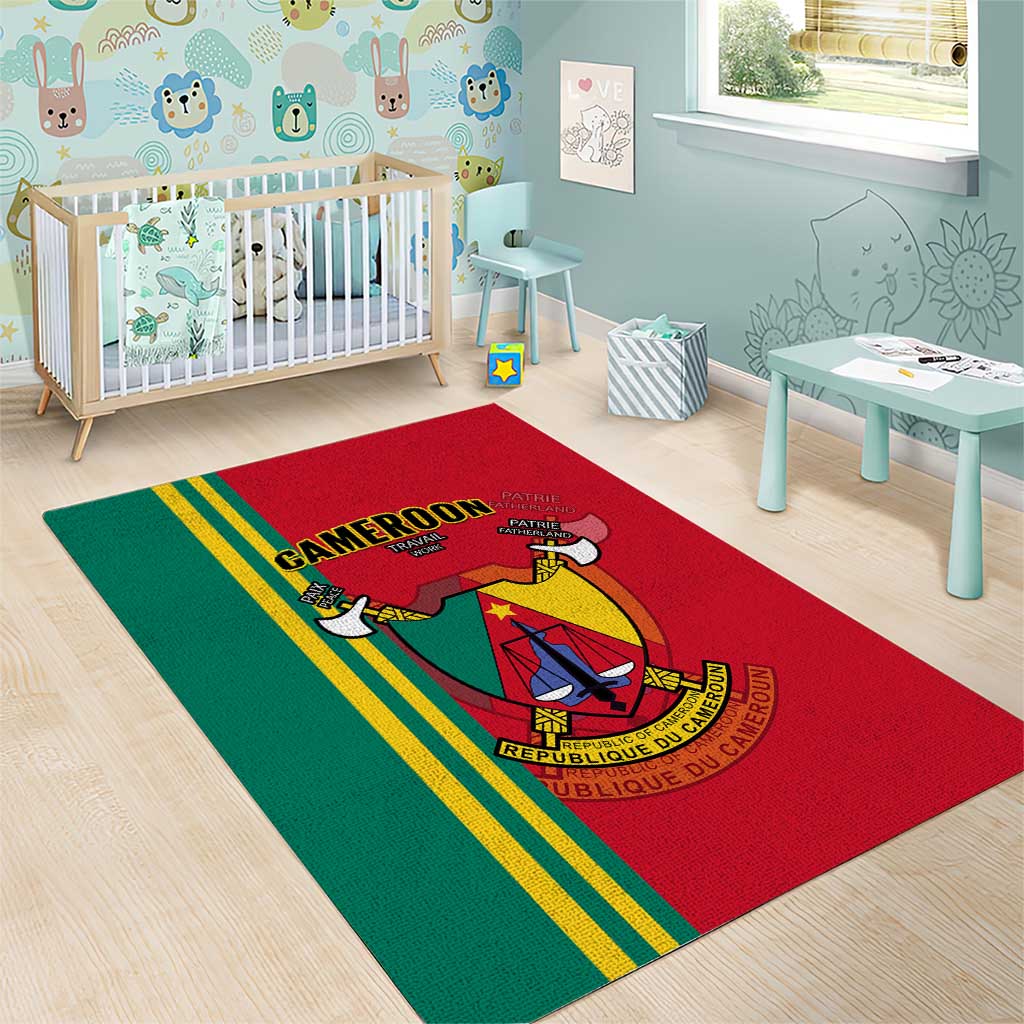 Cameroon Happy Unity Day Cameroun Coat Of Arms Area Rug LT14