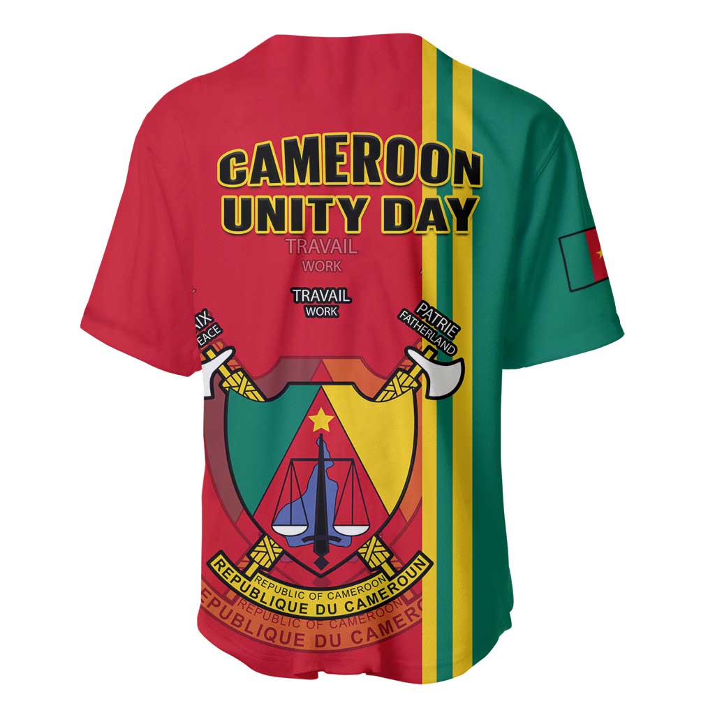 Cameroon Happy Unity Day Cameroun Coat Of Arms Baseball Jersey LT14