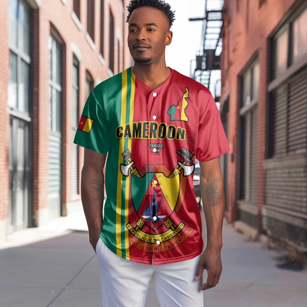 Cameroon Happy Unity Day Cameroun Coat Of Arms Baseball Jersey LT14