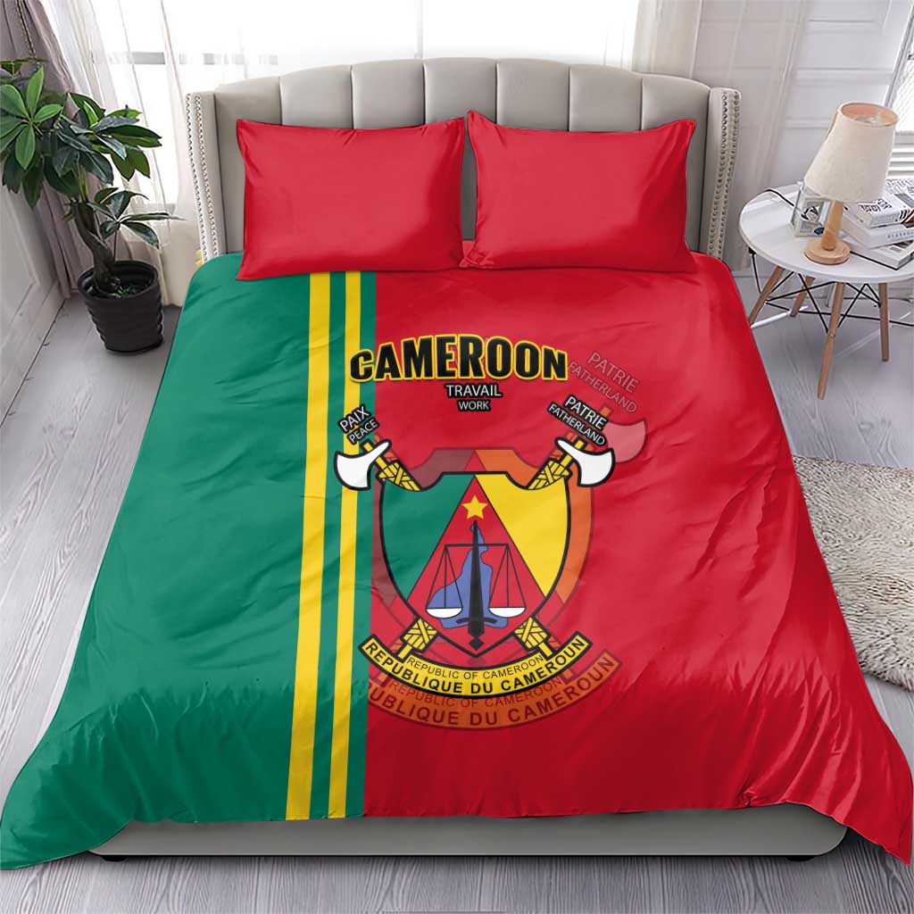 Cameroon Happy Unity Day Cameroun Coat Of Arms Bedding Set LT14