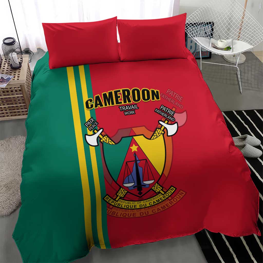 Cameroon Happy Unity Day Cameroun Coat Of Arms Bedding Set LT14