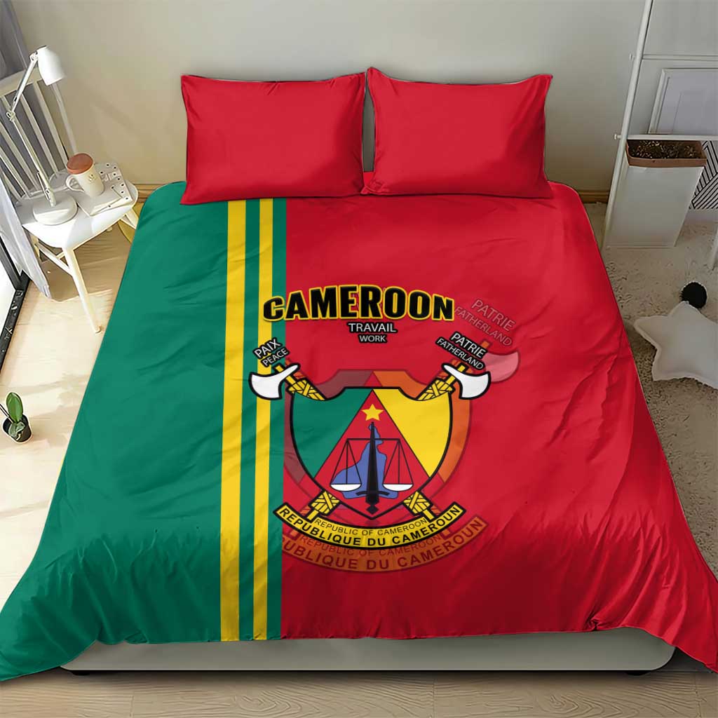 Cameroon Happy Unity Day Cameroun Coat Of Arms Bedding Set LT14